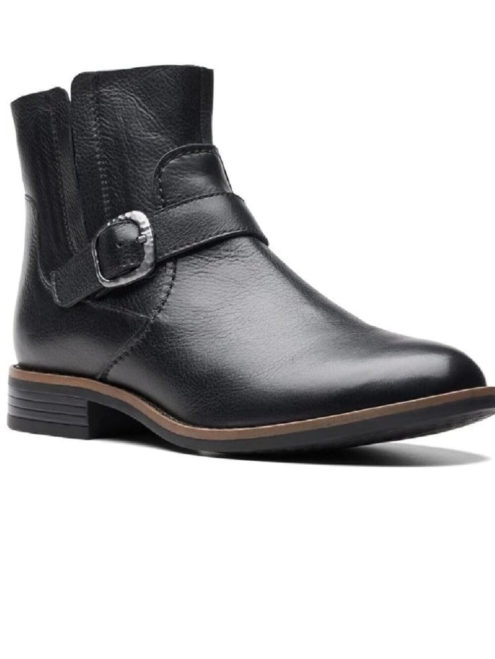 Clarks Women's Camzin Loop Ankle Boot Black Leather